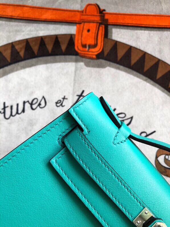 에르메스 미니 켈리백22 베르트베로나 은장 스위프트